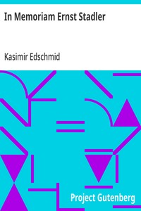 In Memoriam Ernst Stadler